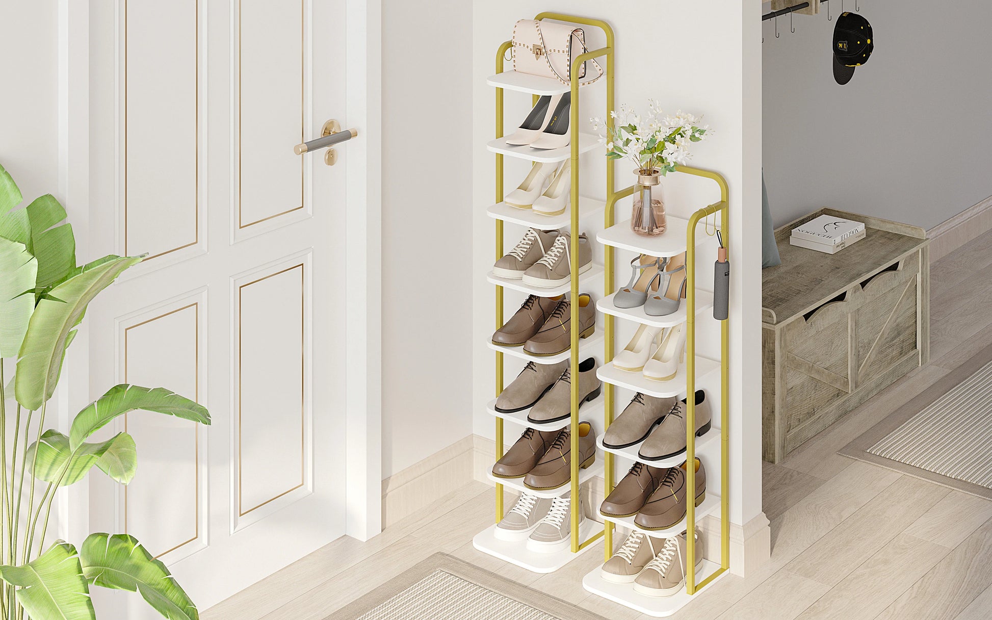 Étagère chaussures verticale tendance -