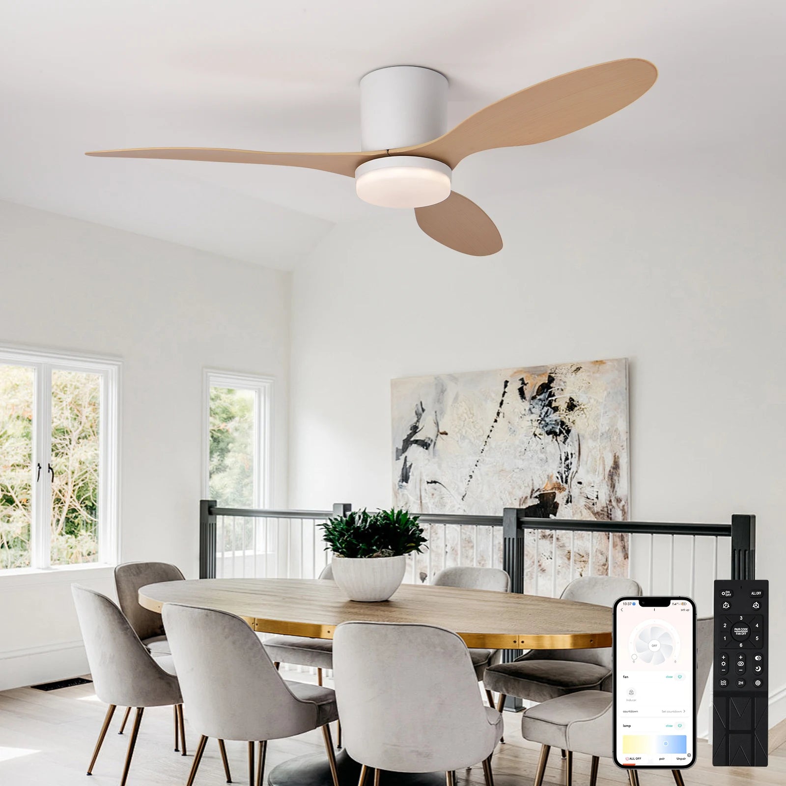 ventilateur silencieux Moderne Noir Blanc - Nordantic