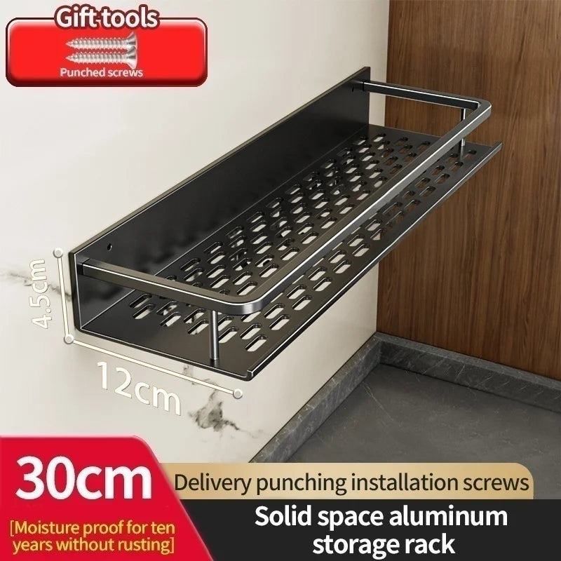 étagère cuisine noir mural - 12 Noir 30cm