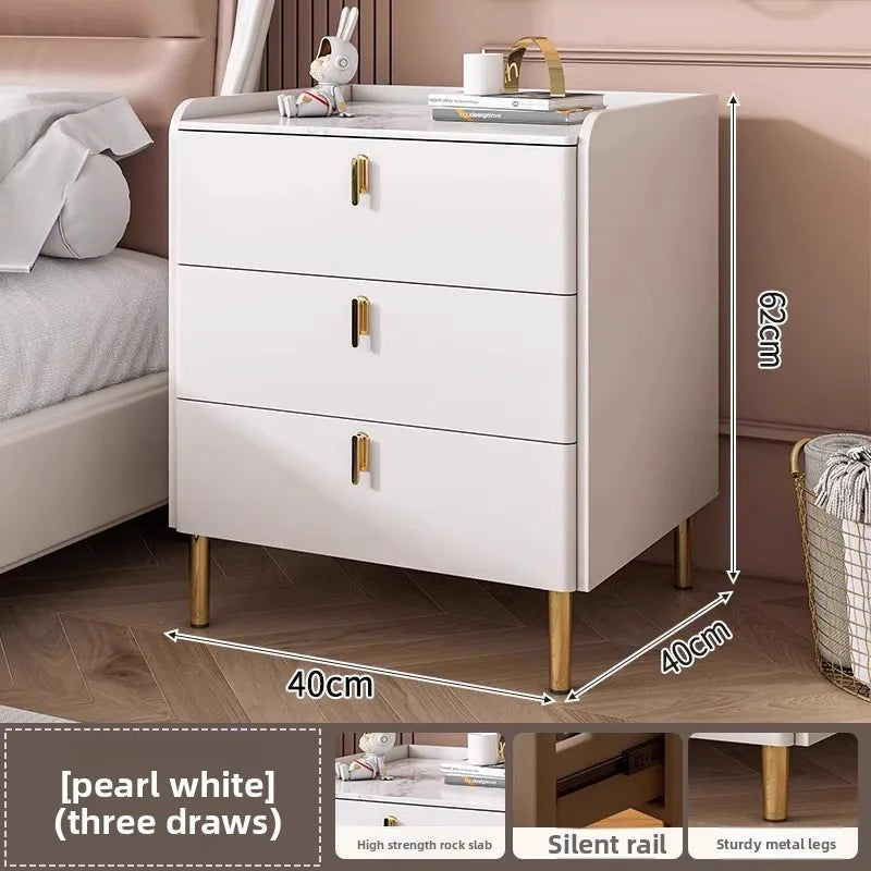 Table de chevet cube haut de gamme avec tiroir de luxe - Three draws C