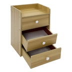 Mini Table de nuit avec poignée et 3 tiroirs -