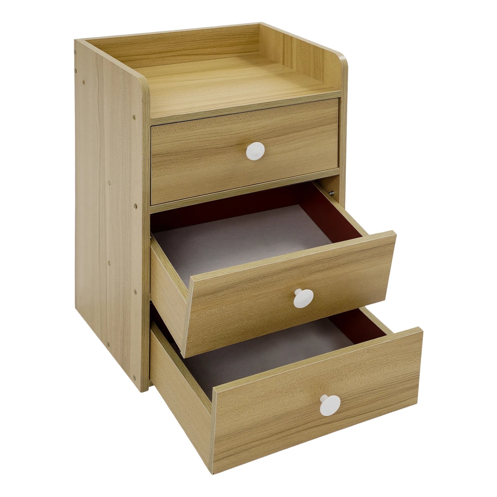 Mini Table de nuit avec poignée et 3 tiroirs -