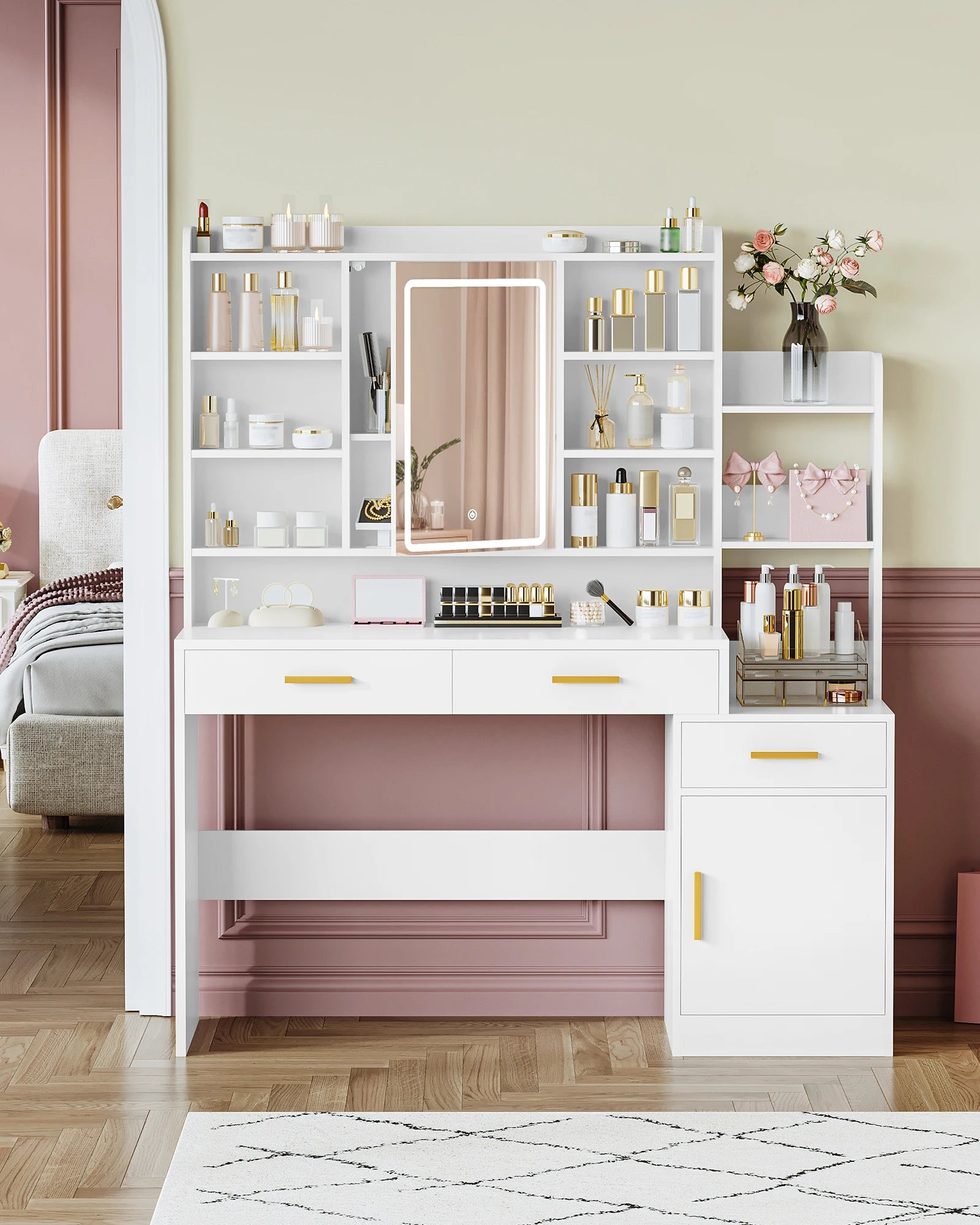 Meuble de rangement tiroir pour coiffeuse -