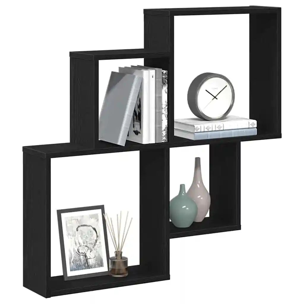 Étagère cube murale bois 80x15x78.5 cm -