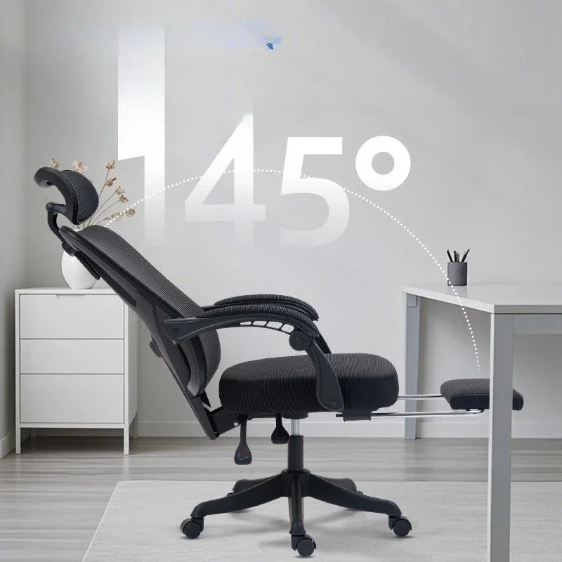 Chaise de bureau ergonomique réglable en maille -