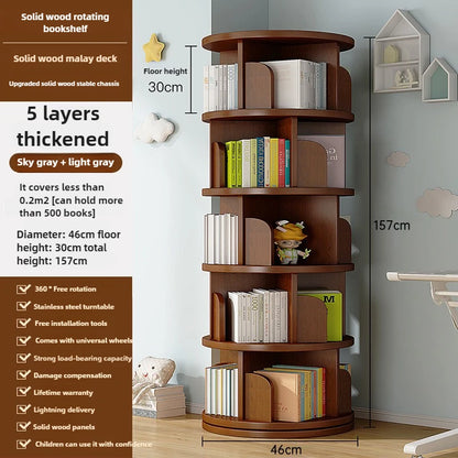 Étagère livre en bois rotatif - AG