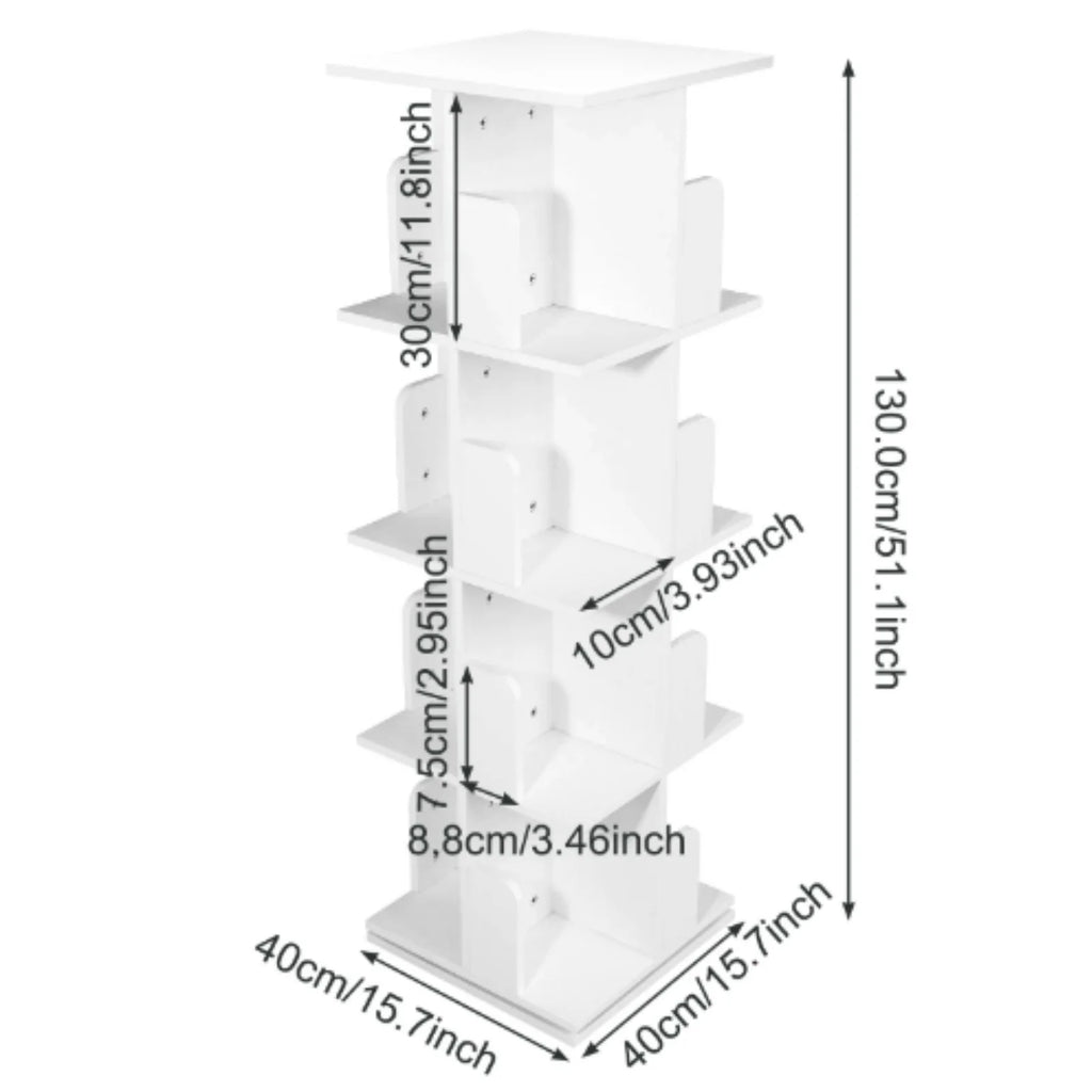 Étagère cube pivotante en bois - Blanc Étagère cube