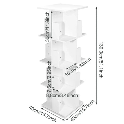 Étagère cube pivotante en bois - Blanc Étagère cube