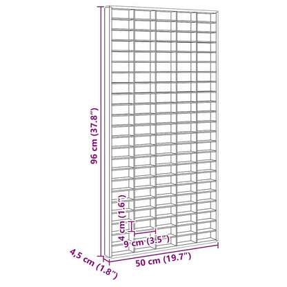 étagère murale vitrine marron -