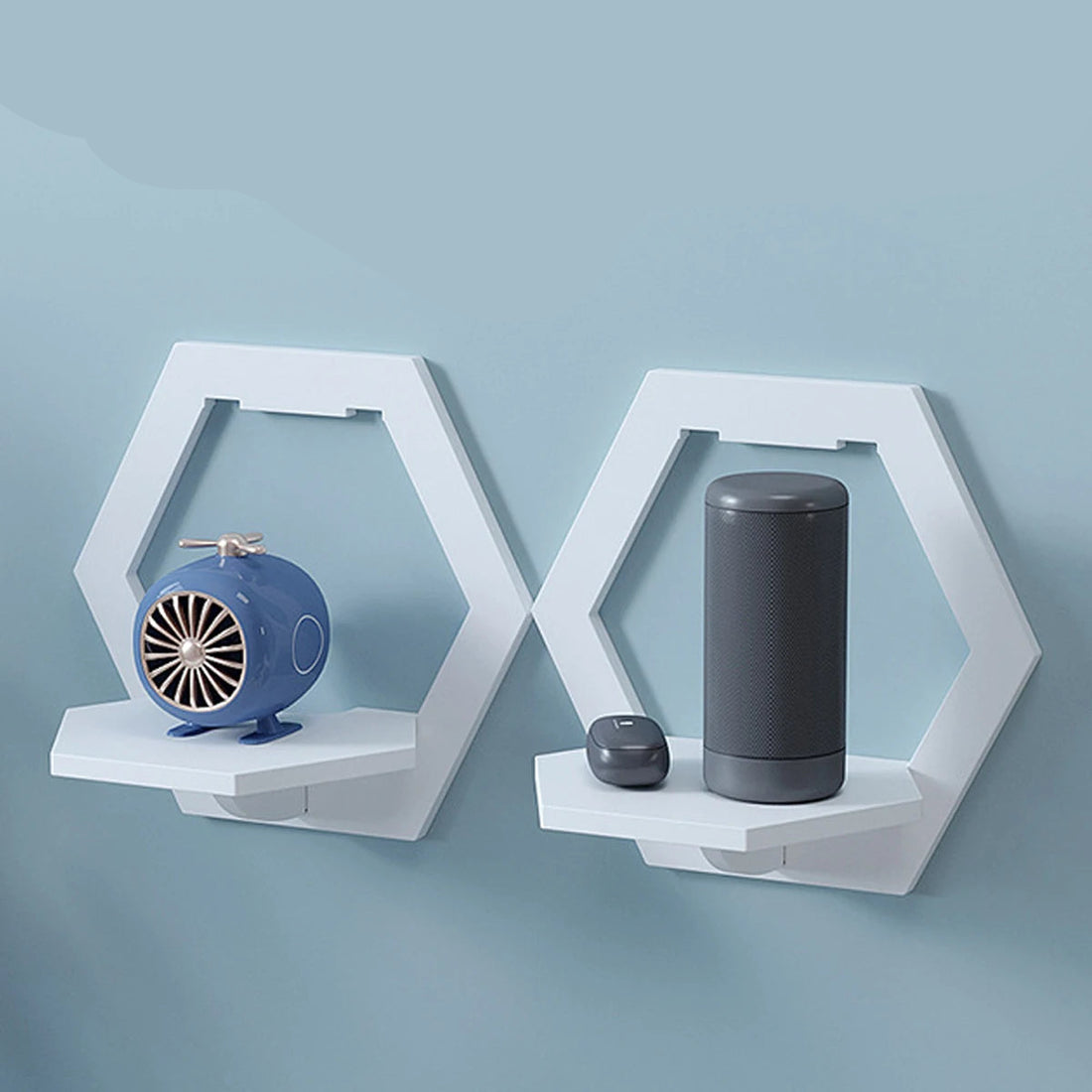 étagère murale flottante hexagonale 3 à 15Pcs -