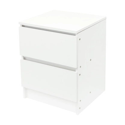 Table de chevet bois massif avec petite commode à 2 tiroirs -