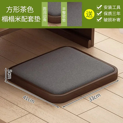 Table basse bureau japonais en bois naturel -