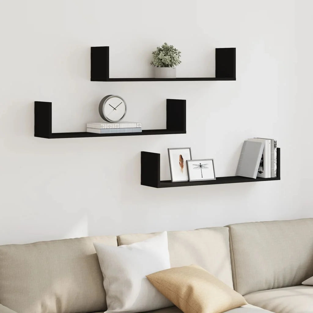 étagère murale livre 3 pcs Blanc 58x18x18 cm -