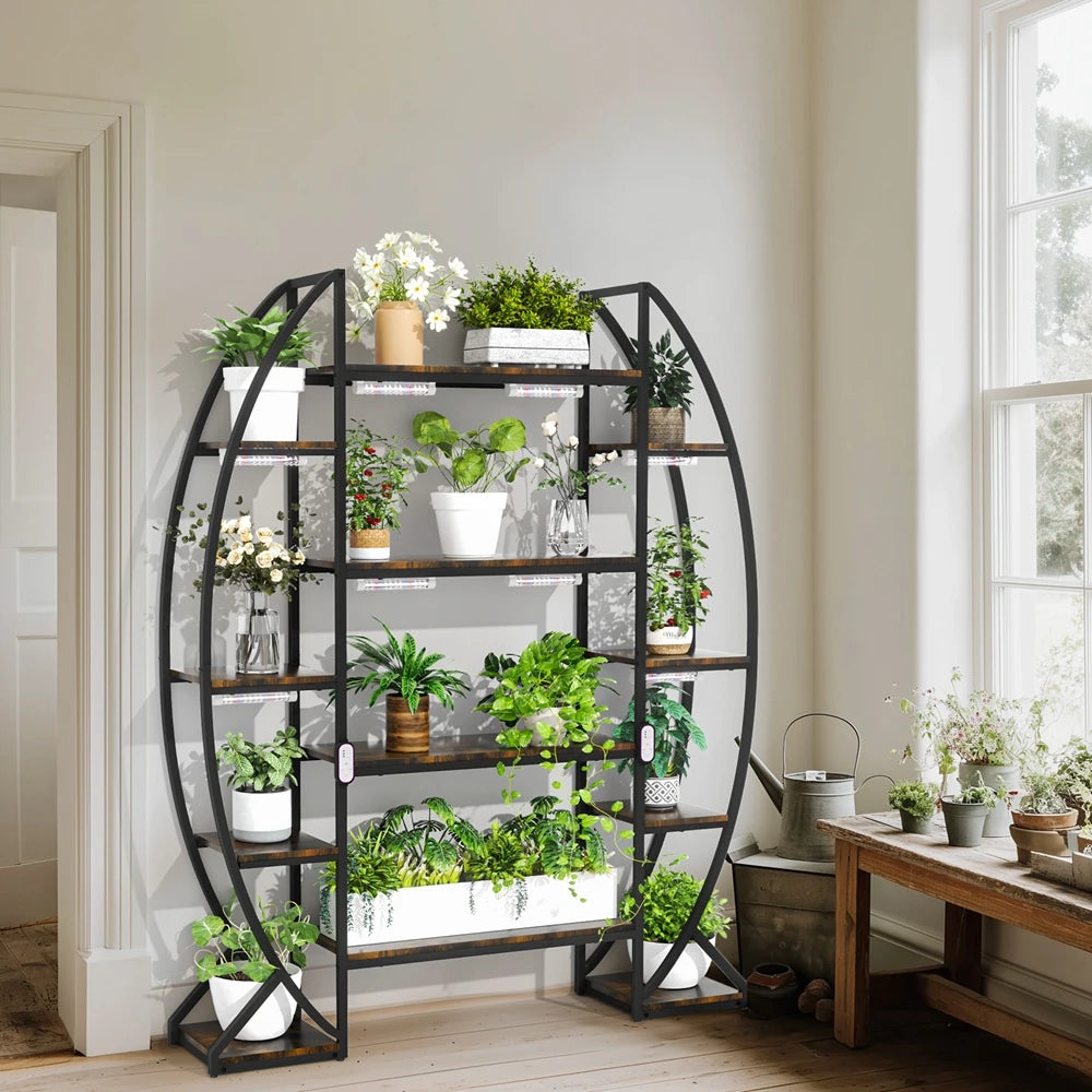 Étagère plante design demi lune -