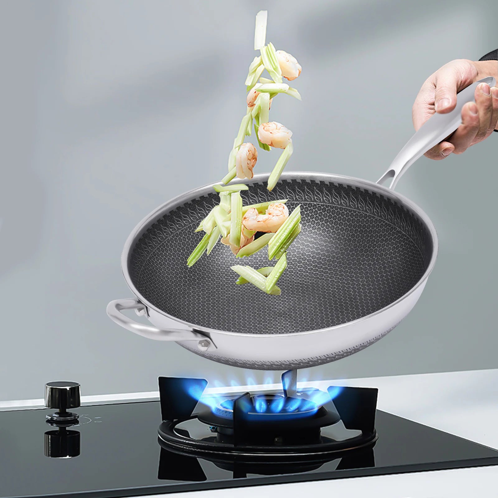 Poêle inox pas cher original -