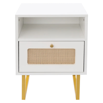 Table de nuit rotin robuste -