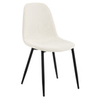 Chaise salle à manger noir en velours côtelé 4 ensembles -