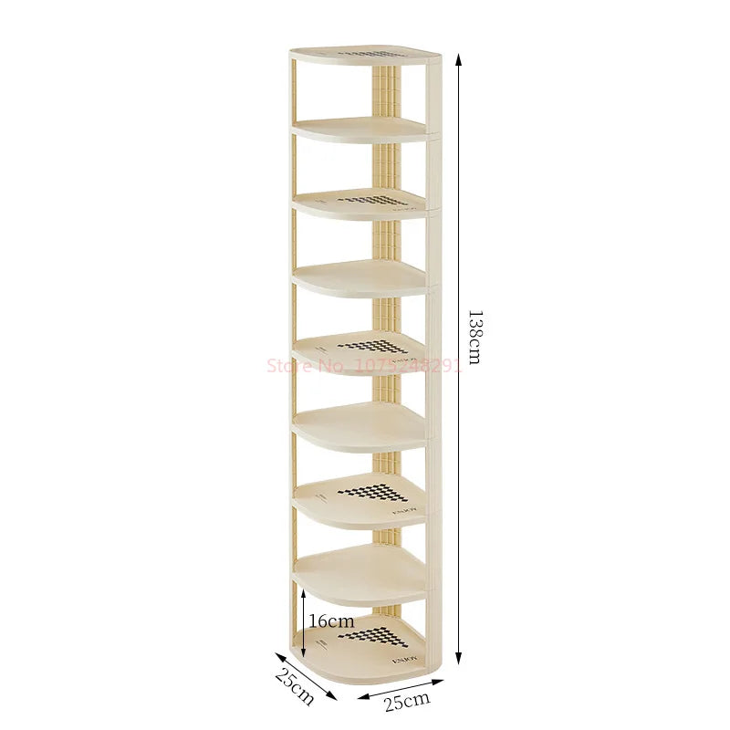 Meuble à chaussure original pour coin de mur -