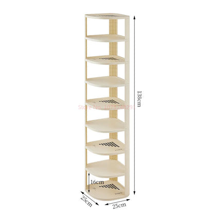 Meuble à chaussure original pour coin de mur -