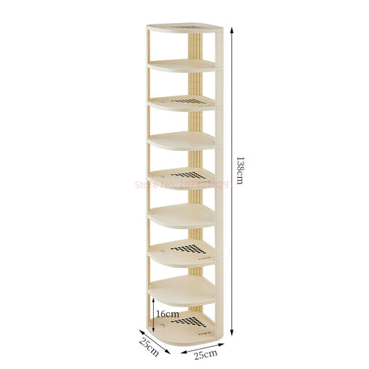 Meuble à chaussure original pour coin de mur -