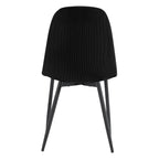 Chaise salle à manger noir en velours côtelé 4 ensembles -