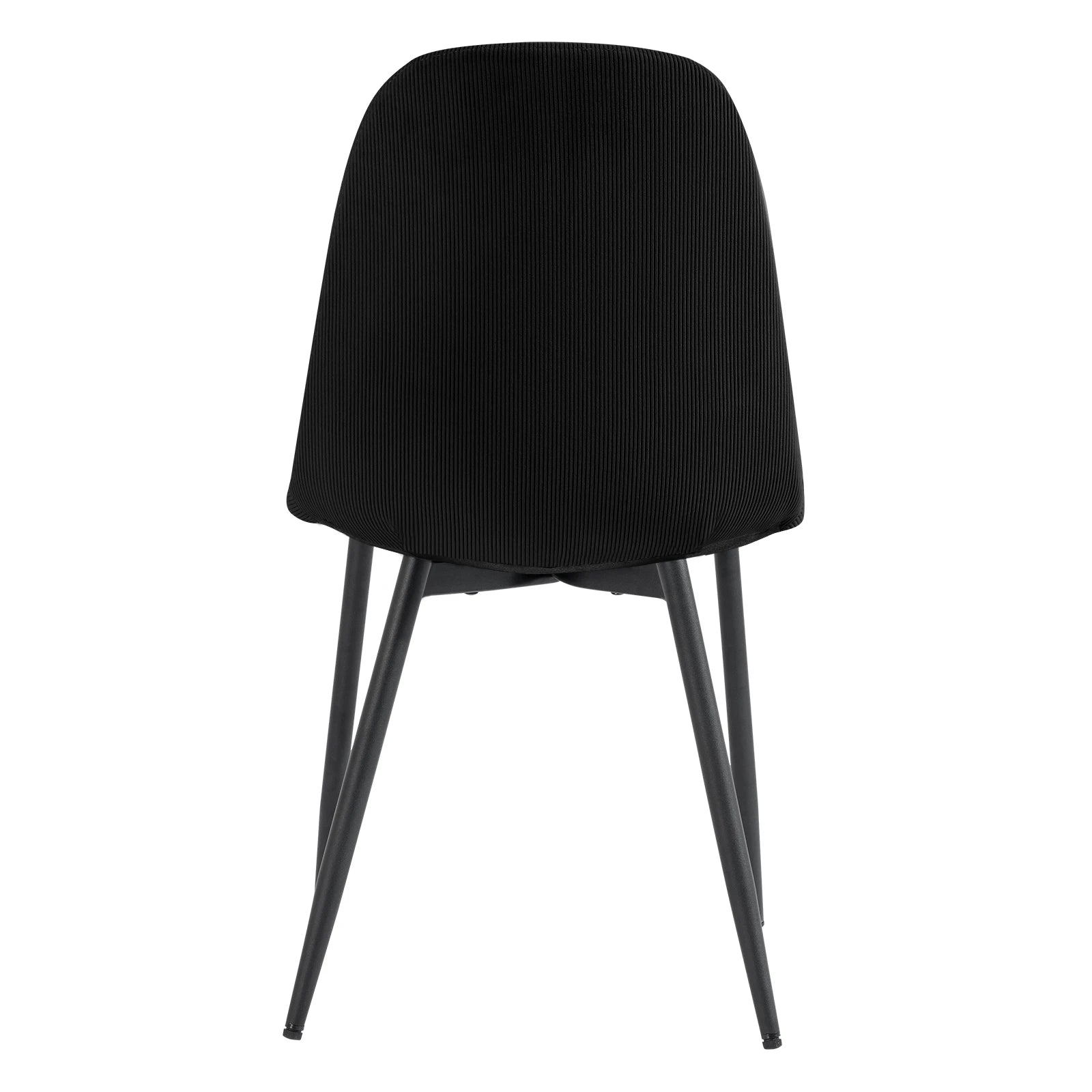 Chaise salle à manger noir en velours côtelé 4 ensembles -