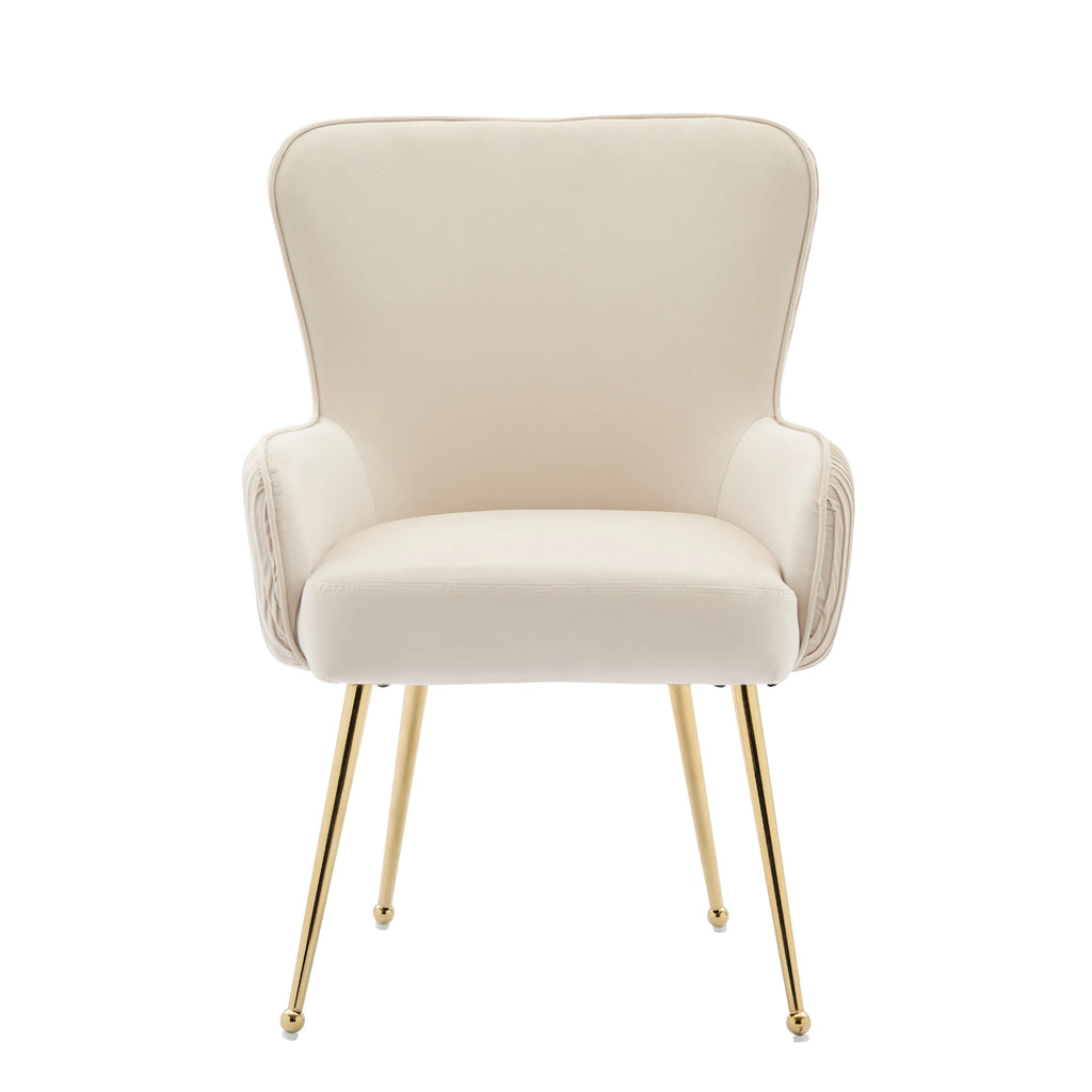 Chaise salle à manger velours blanc 2 ensembles de luxe -