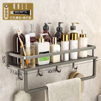Étagère salle de bain noir moderne - Gris-40CM-B