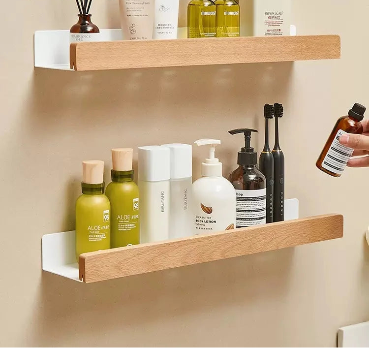 étagère murale bois pour salle de bain, lavabo et WC -