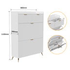 Meuble à chaussure multi compartiments 80x24x110cm -