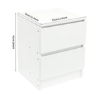 Table de nuit en bois premium 32x30x41cm - Blanc Table de nuit