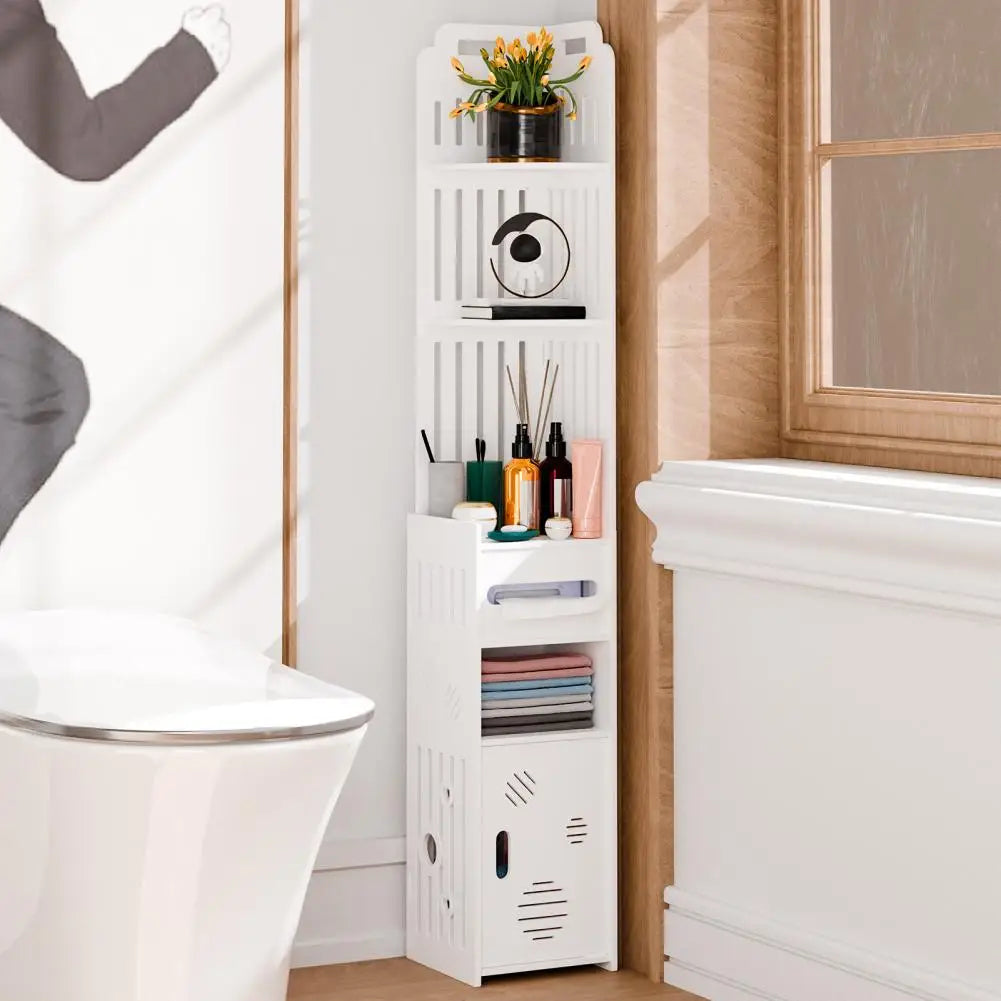 Meuble WC de rangement d'angle -