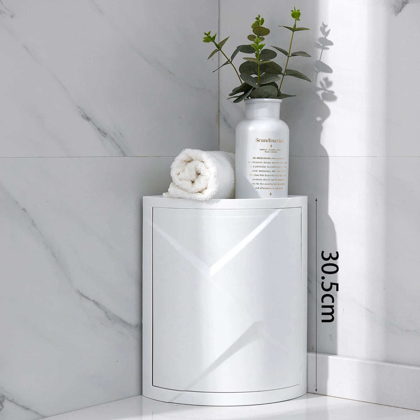 Étagère d'angle originale et moderne - Blanc1 niveau