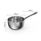 Petite casserole inox sans couvercle - L