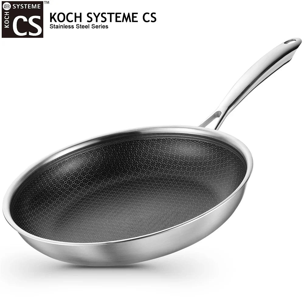 Poêle inox fond noir original -