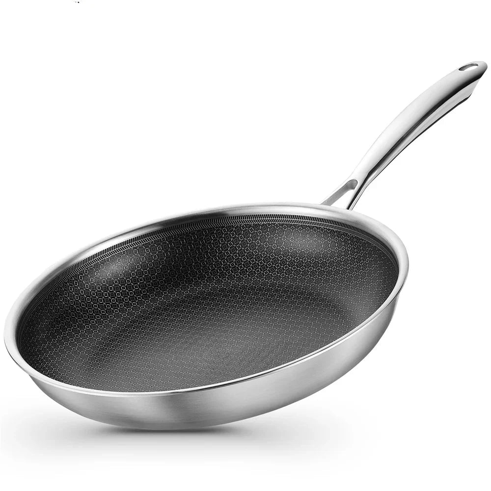 Poêle inox fond noir original -