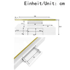 Table basse rectangulaire moderne et brillante avec éclairage LED -