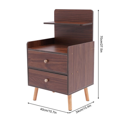 Table de nuit bois massif compacte - Marron Table de nuit