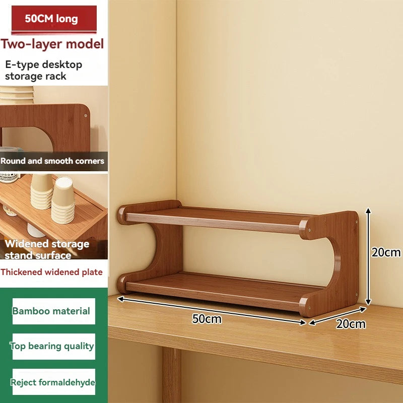 étagère bureau en bois de style présentoir - 50cm-2