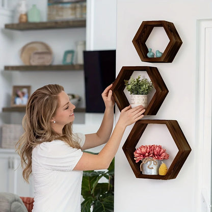 étagère murale Hexagone Flottante 1 pièce -