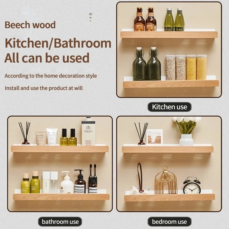 étagère murale bois massif - vendu à l'unité -