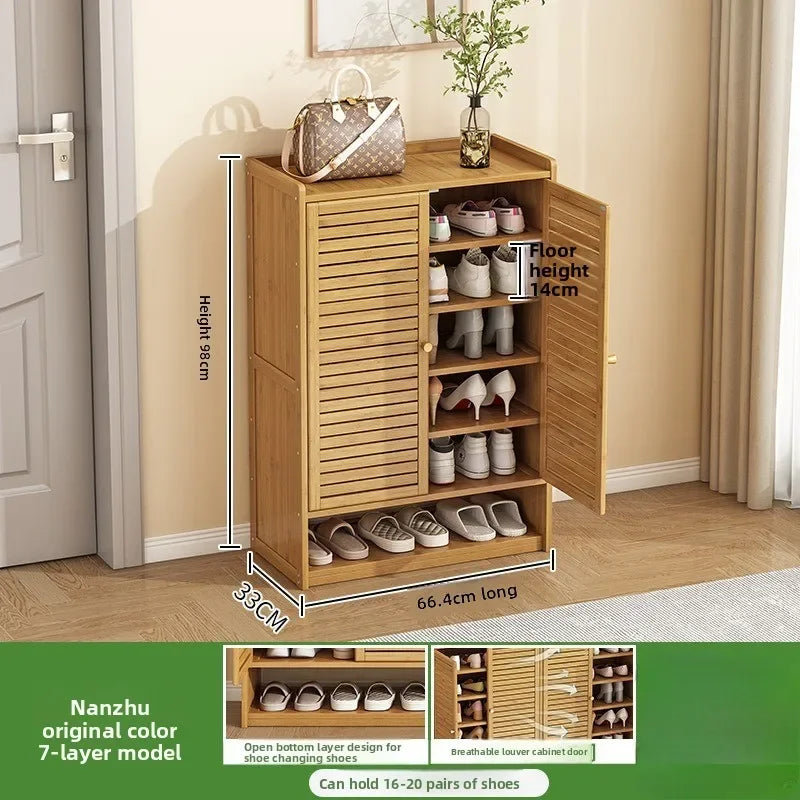 Meuble à chaussure à grande capacité avec tiroirs - 2-66-7-98