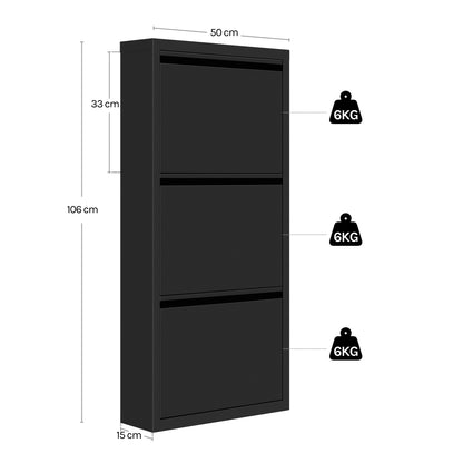 Étagère chaussures solide de 50x106x15cm -
