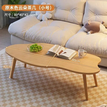 Table basse noyer nordique pour petit appartement - Walnut 80 x 40 x 42cm