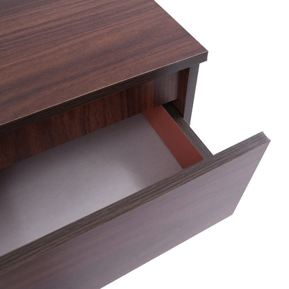 Table de chevet bois massif avec petite commode à 2 tiroirs -