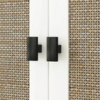 Meuble WC avec façade en rotin blanc -