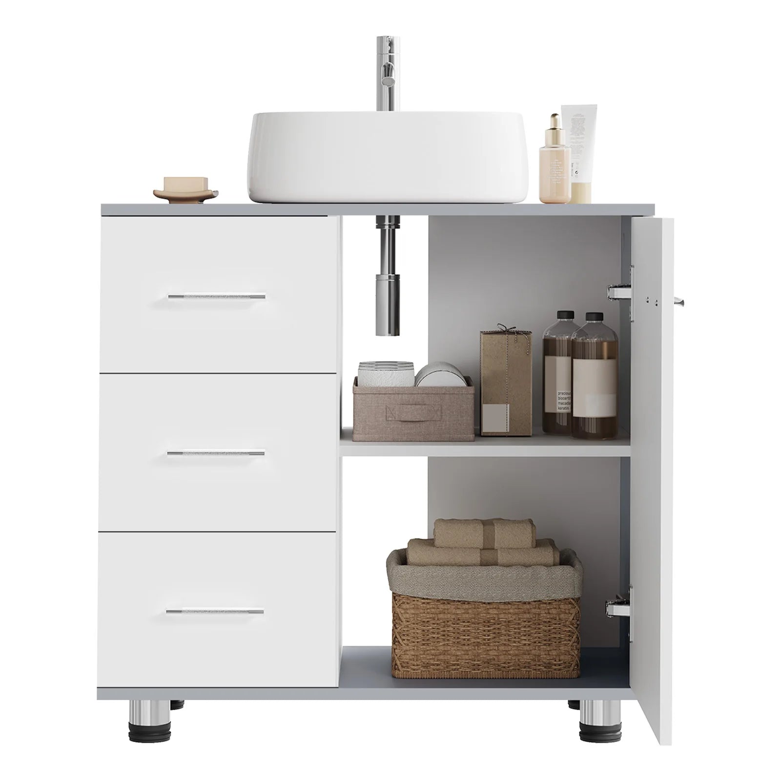 Meuble de rangement à tiroirs blanc -