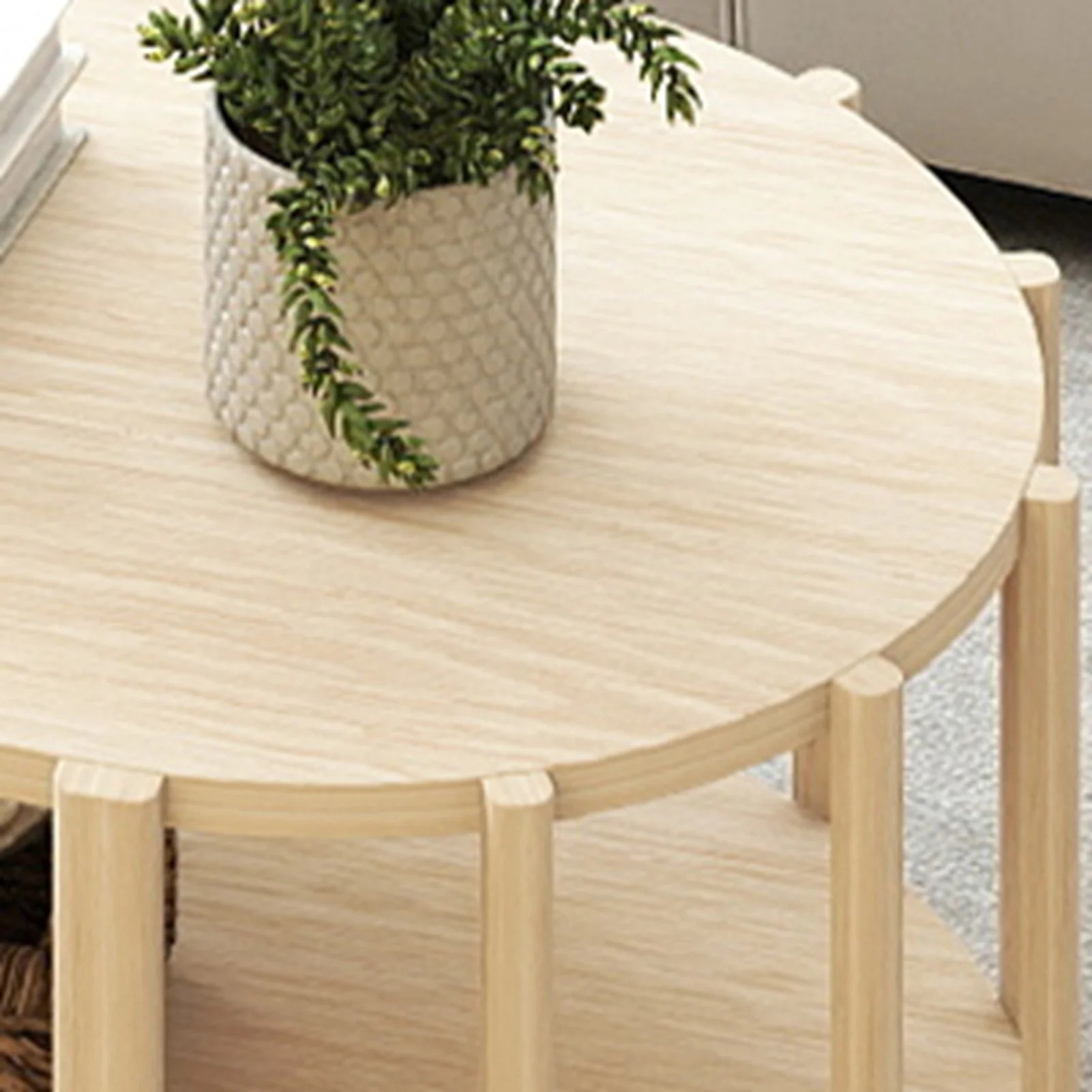 Table basse bois double plateau -