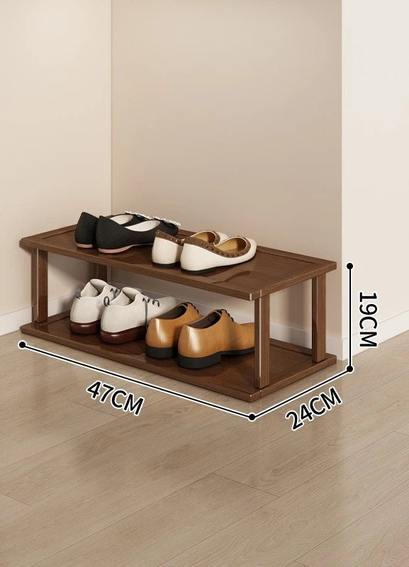 Meuble à chaussure sous escalier - Marron 2 couches 47cm