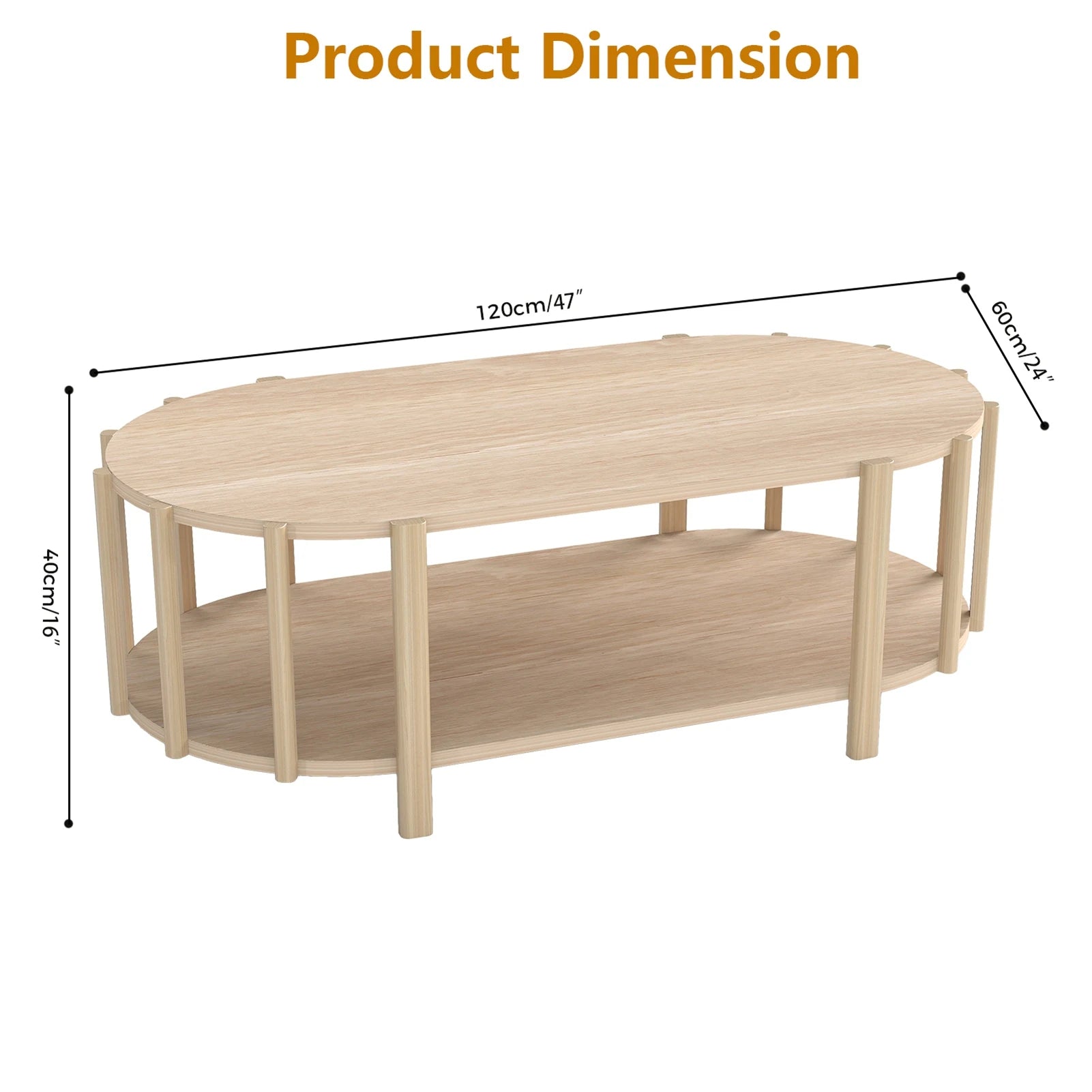 Table basse bois double plateau -